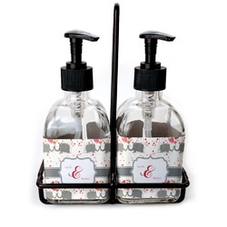 Elephants in Love Glass Soap & Lotion Bottles (Personalized)