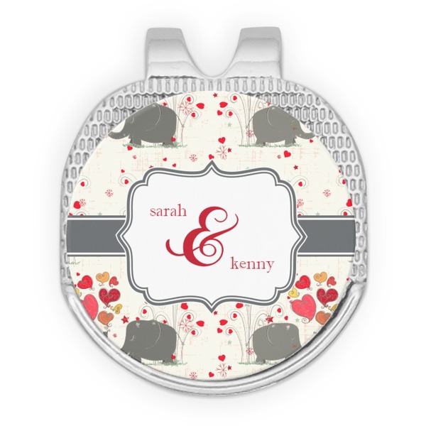 Elephants in Love Golf Ball Hat Marker Hat Clip
