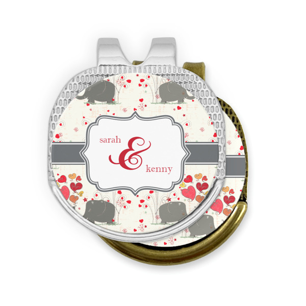 Elephants in Love Golf Ball Marker Hat Clip - PARENT/MAIN