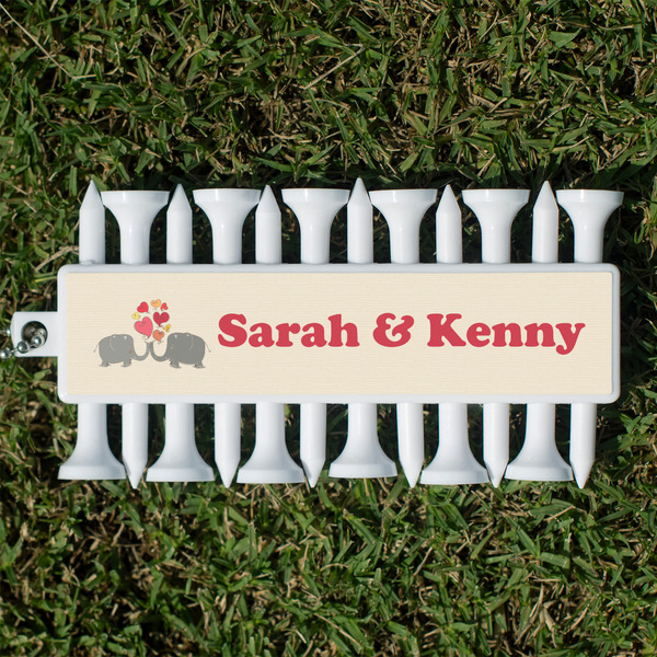 Custom Elephants in Love Golf Tees & Ball Markers Set (Personalized)