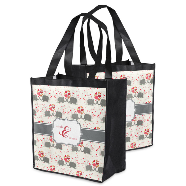 Elephants in Love Grocery Bag - MAIN