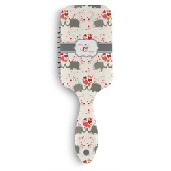 Elephants in Love Hair Brushes (Personalized)