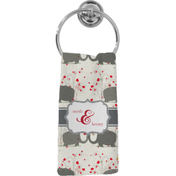 Elephants in Love Hand Towel - Full Print (Personalized)