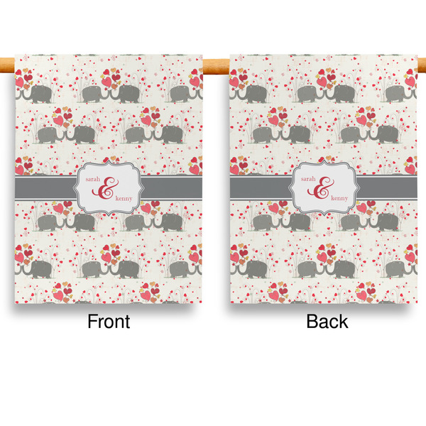 Elephants in Love House Flags - Double Sided - APPROVAL