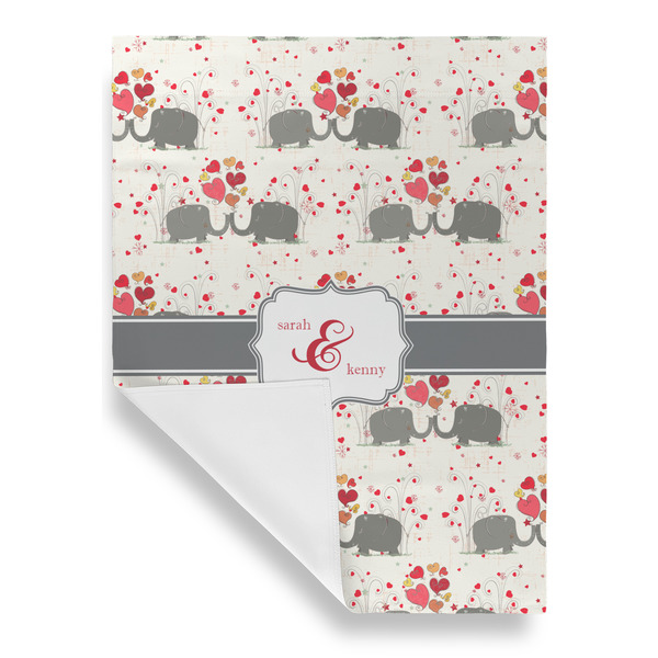 Elephants in Love House Flags - Single Sided - FRONT FOLDED