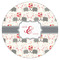 Elephants in Love Icing Circle - Large - Single