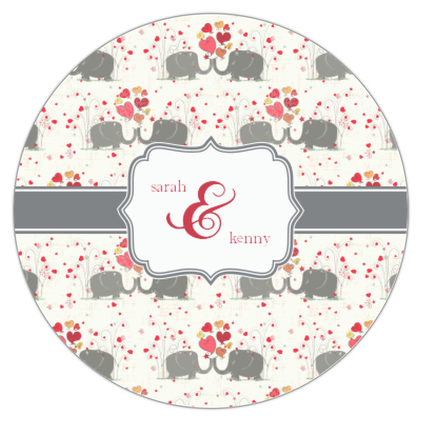 Elephants in Love Icing Circle - XSmall - Single