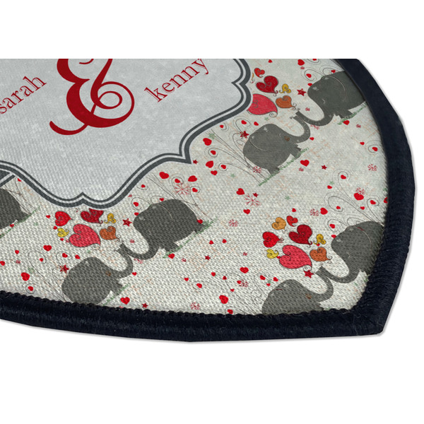 Elephants in Love Iron on Shield 3 Detail