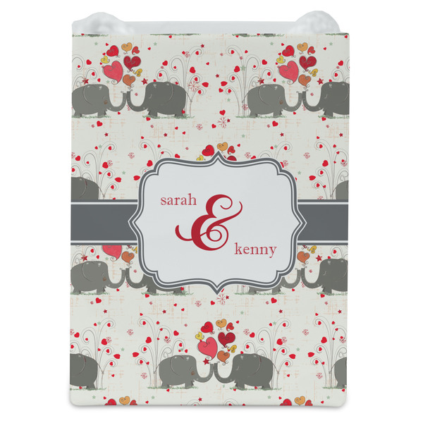 Elephants in Love Jewelry Gift Bag - Gloss - Front
