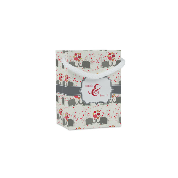 Custom Elephants in Love Jewelry Gift Bags (Personalized)