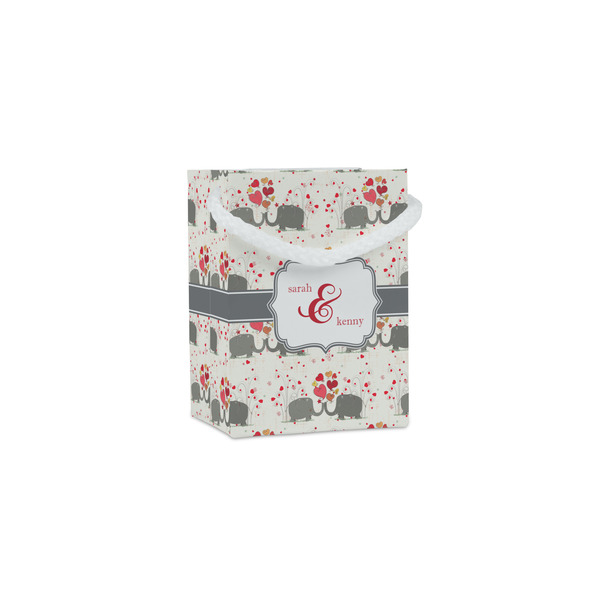 Custom Elephants in Love Jewelry Gift Bags - Matte (Personalized)