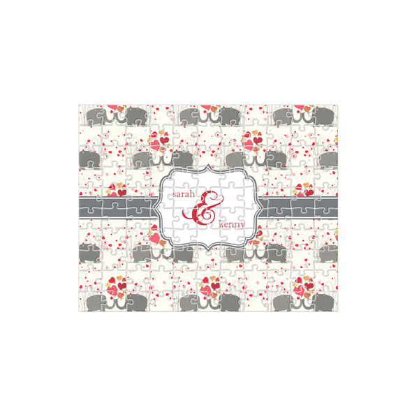 Custom Elephants in Love 110 pc Jigsaw Puzzle (Personalized)