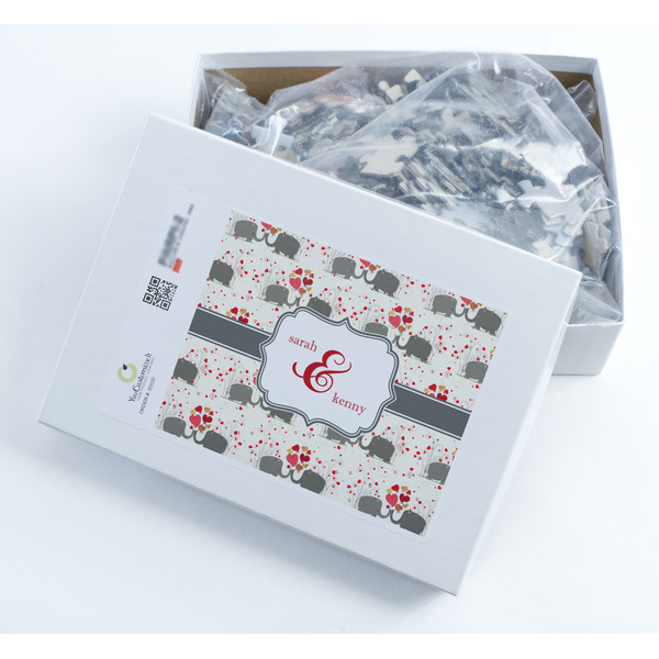 Elephants in Love Jigsaw Puzzle 500 Piece - Box