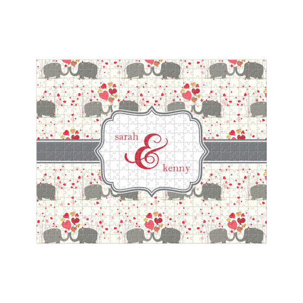 Custom Elephants in Love 500 pc Jigsaw Puzzle (Personalized)