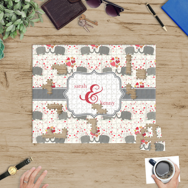 Elephants in Love Jigsaw Puzzle 500 Piece - In Context