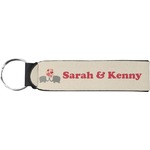 Elephants in Love Neoprene Keychain Fob (Personalized)