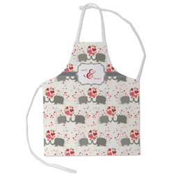 Elephants in Love Kid's Apron - Small (Personalized)