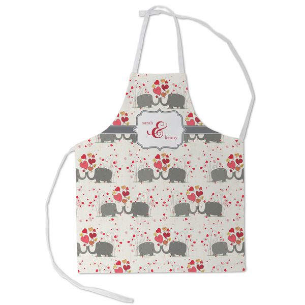 Custom Elephants in Love Kid's Apron - Small (Personalized)