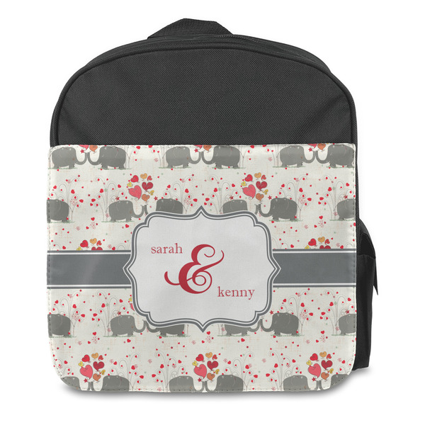 Elephants in Love Kids Backpack - Front