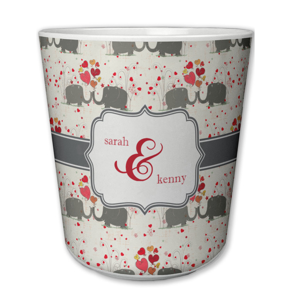 Custom Elephants in Love Plastic Tumbler 6oz (Personalized)