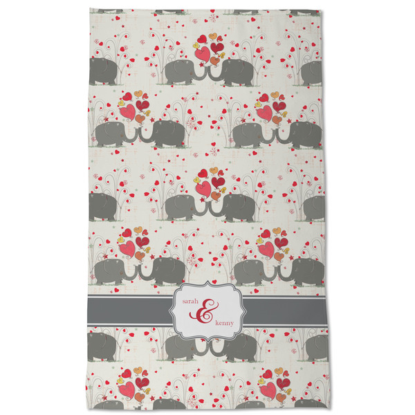 Elephants in Love Kitchen Towel - Poly Cotton - Full Front