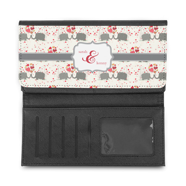 Elephants in Love Ladies Wallet - Half Way Open