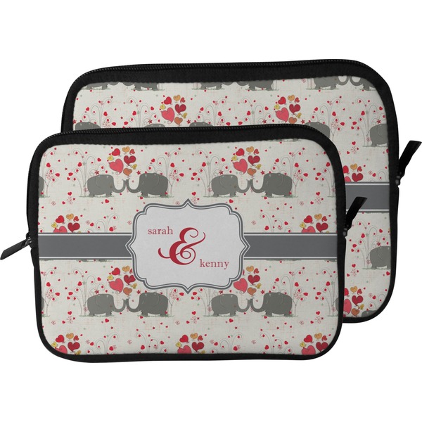 Elephants in Love Laptop Sleeve (Size Comparison)