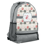 Elephants in Love Backpack - Grey (Personalized)
