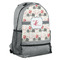 Elephants in Love Large Backpack - Gray - Angled View