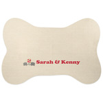 Elephants in Love Bone Shaped Dog Food Mat (Personalized)