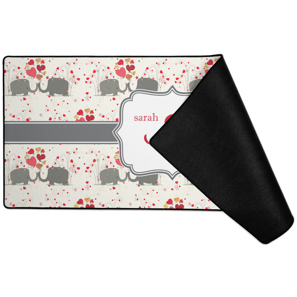 Elephants in Love Large Gaming Mats - FRONT W/ FOLD