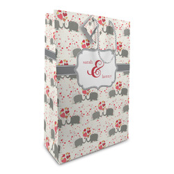 Elephants in Love Large Gift Bag (Personalized)