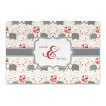 Elephants in Love Large Rectangle Car Magnet (Personalized)