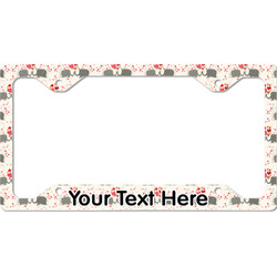 Elephants in Love License Plate Frame - Style C (Personalized)