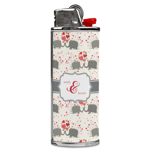 Custom Elephants in Love Case for BIC Lighters (Personalized)