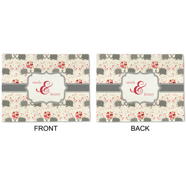 Elephants in Love Linen Placemat - APPROVAL (double sided)