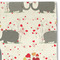 Elephants in Love Linen Placemat - DETAIL