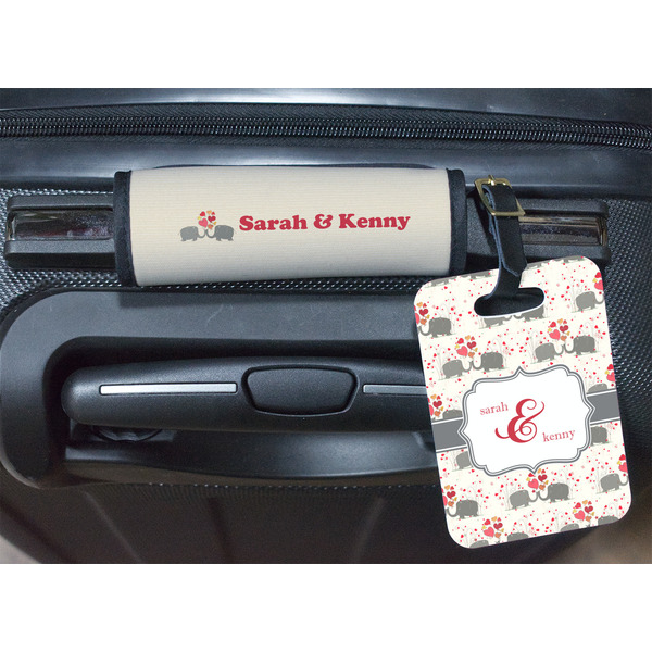 Elephants in Love Luggage Wrap & Tag