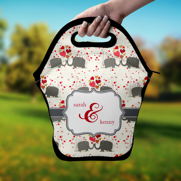 Elephants in Love Lunch Bag - Hand