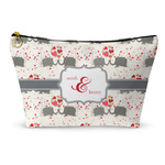 Elephants in Love Makeup Bag - Large - 12.5"x7" (Personalized)