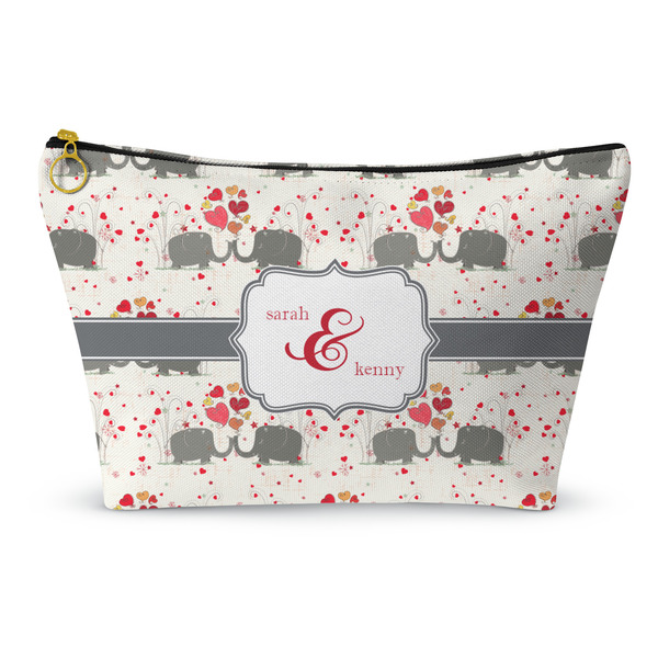 Custom Elephants in Love Makeup Bag (Personalized)