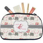 Elephants in Love Makeup / Cosmetic Bag - Medium (Personalized)