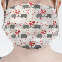 Elephants in Love Face Mask Cover (Personalized)