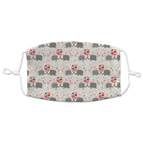 Custom Elephants in Love Adult Cloth Face Mask - XLarge