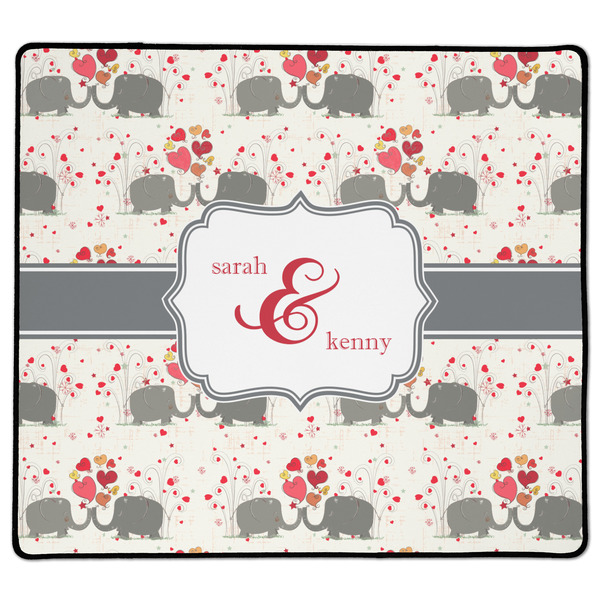 Custom Elephants in Love XL Gaming Mouse Pad - 18" x 16" (Personalized)