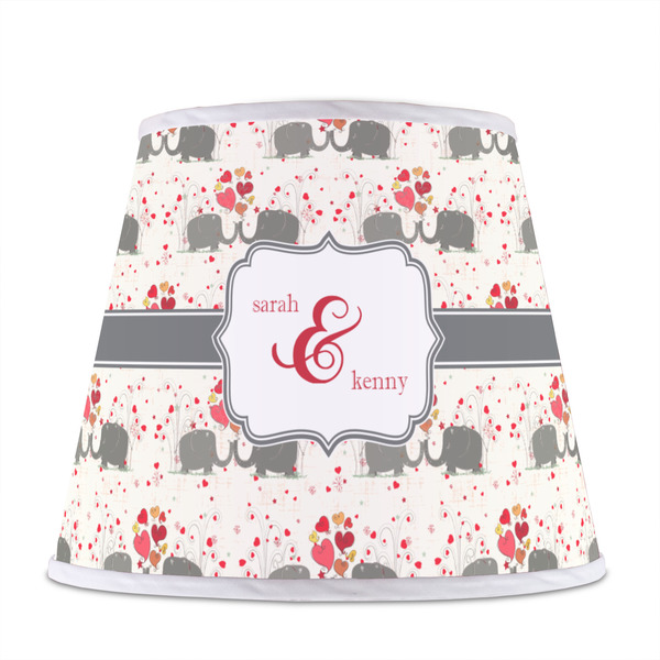 Elephants in Love Poly Film Empire Lampshade - Front View