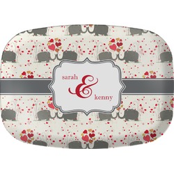 Elephants in Love Melamine Platter (Personalized)