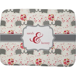Elephants in Love Memory Foam Bath Mat - 48"x36" (Personalized)