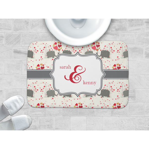 Elephants in Love Memory Foam Bath Mat - LIFESTYLE 34x21