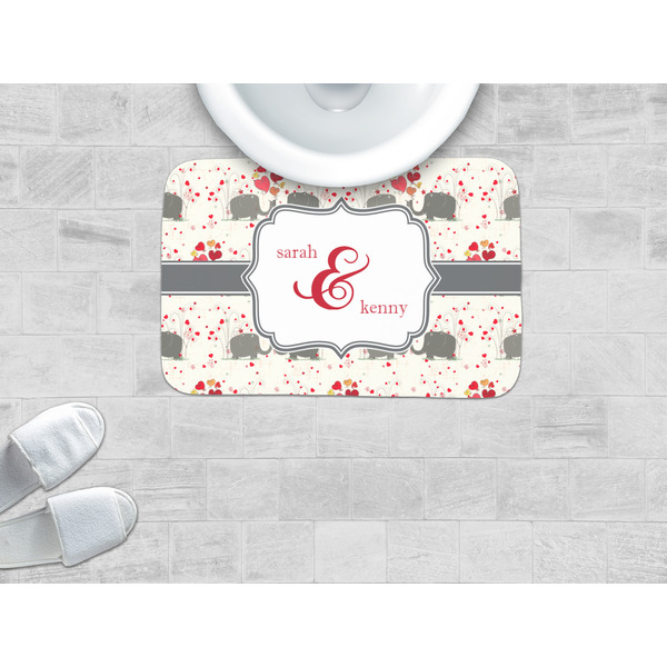 Elephants in Love Memory Foam Bath Mat - LIFESTYLE